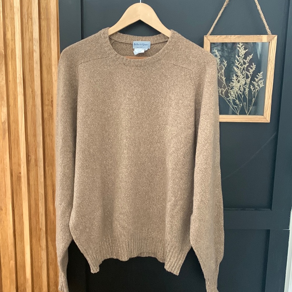 Vintage Bullock And Jones 100% Cashmere Crew Neck Pullover Sweater. Size…